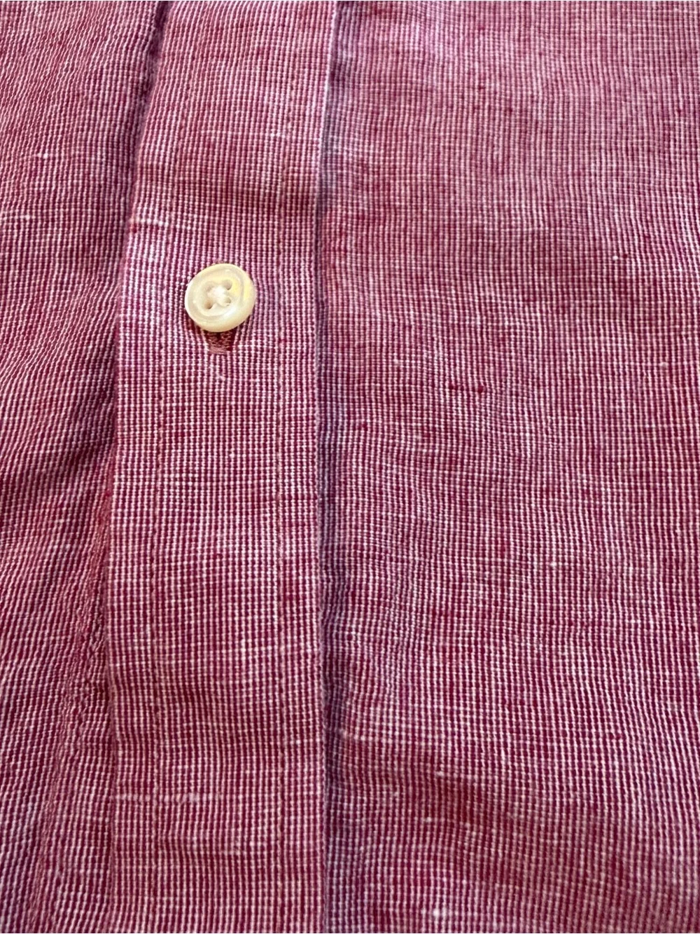 Banana Republic Men's Slim Fit Linen Cotton Blend Shirt - Large